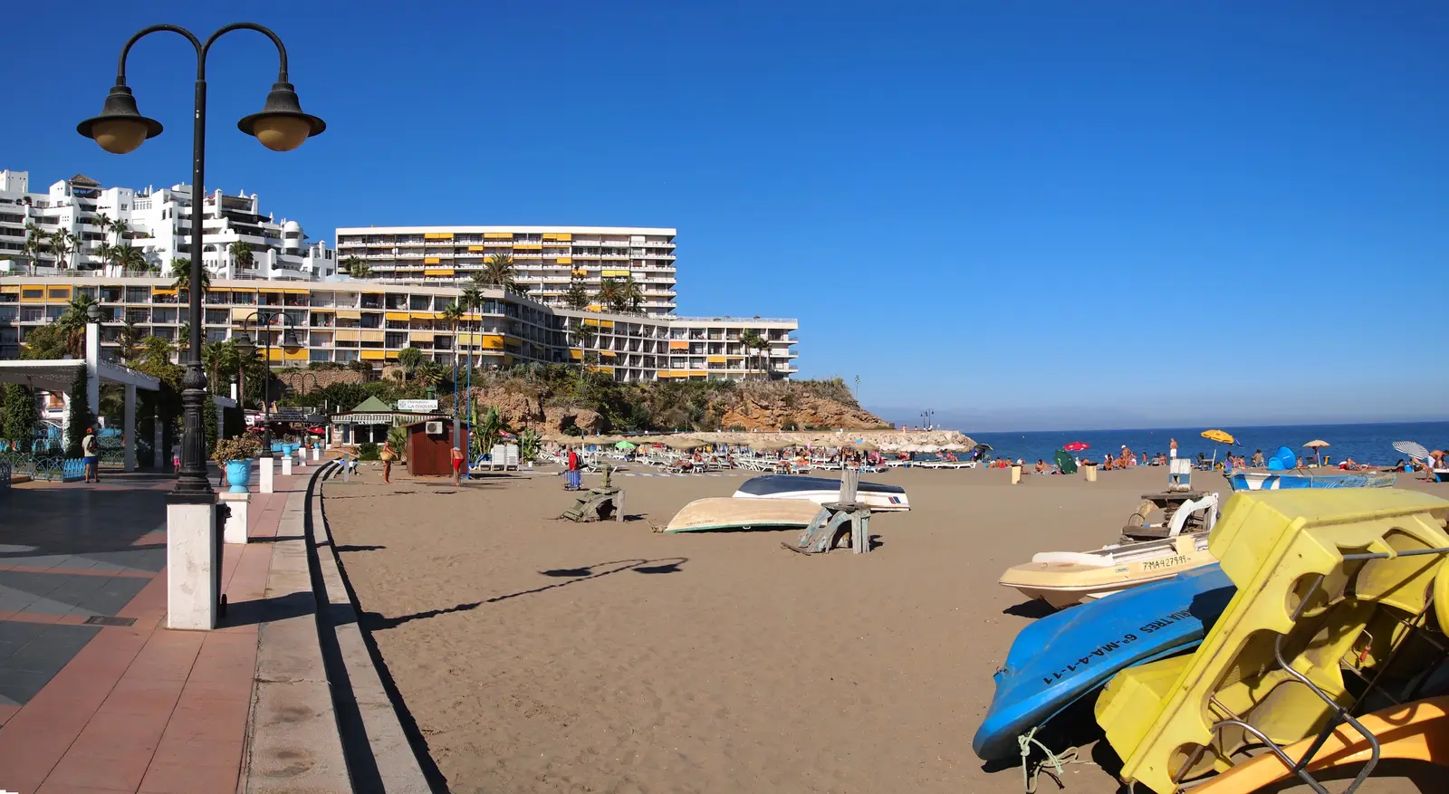 Strand och kustlinje i Torremolinos
